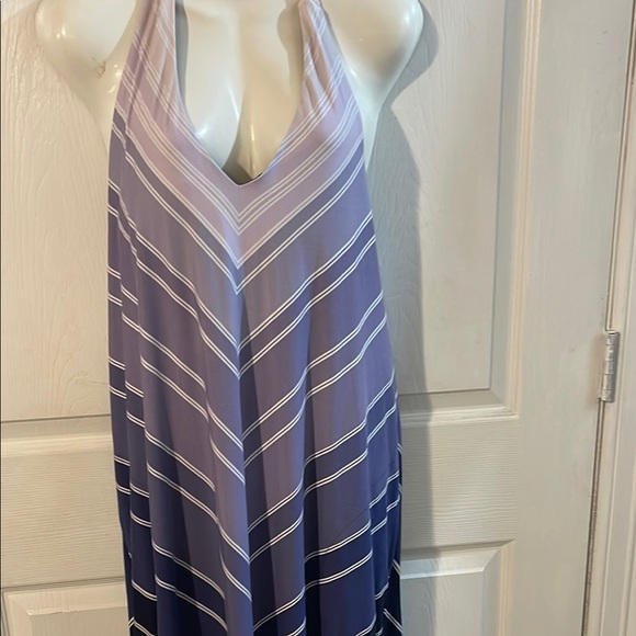 Soma Navy and White Striped Maxi Dress - Picture 3 of 7
